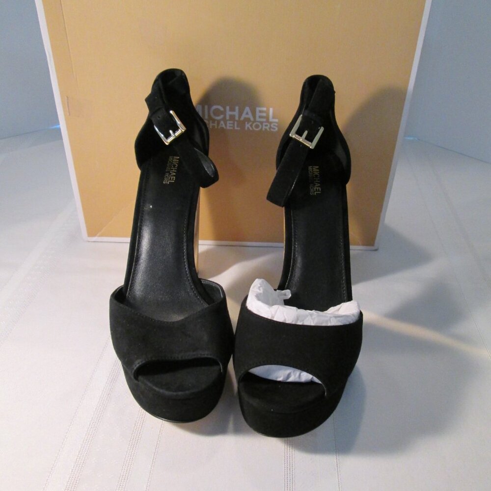 Michael Kors Paloma Metallic Block-Heel Sandals Sz 11M NIB - Picture 8 of 14